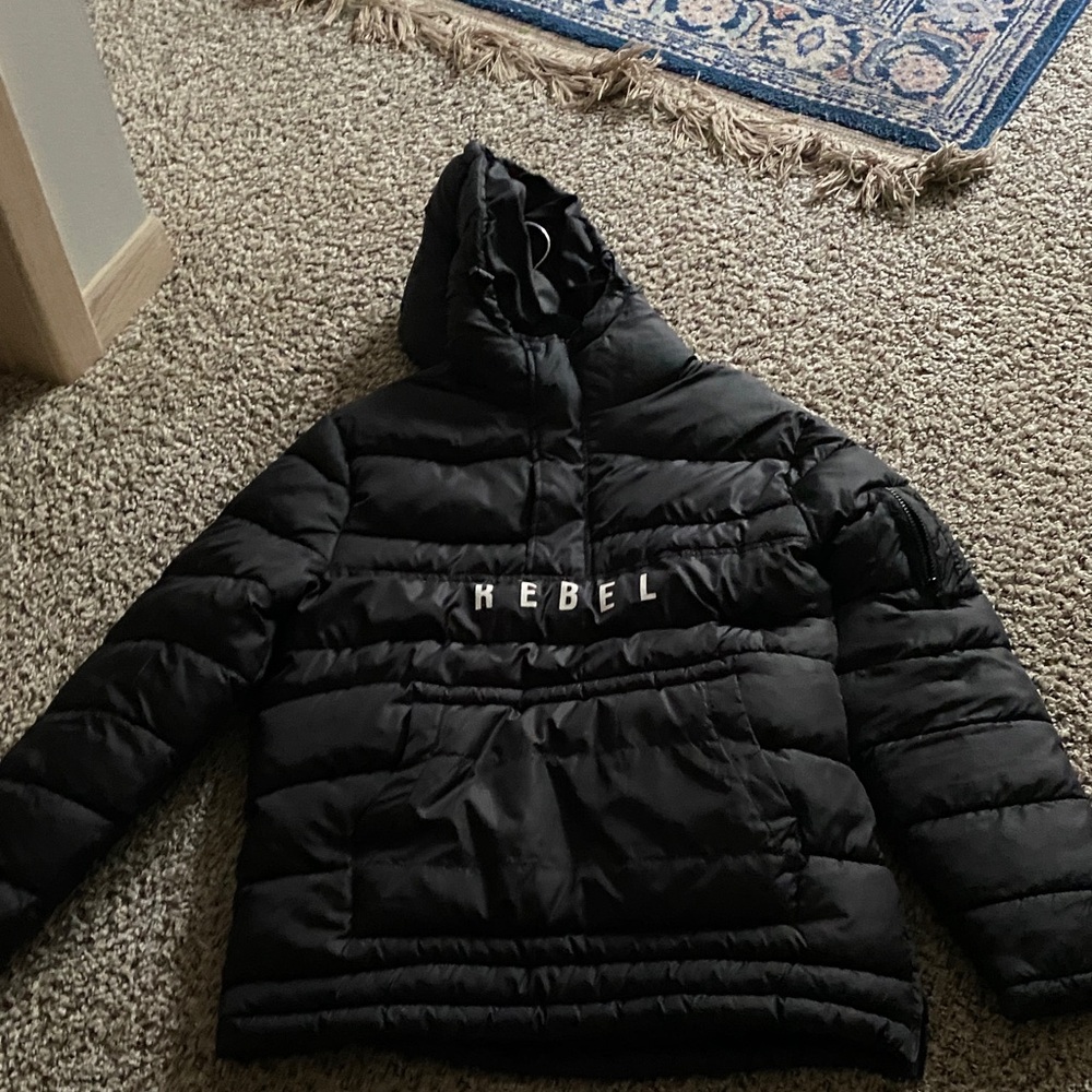 Rebels Black Puffer Jacket